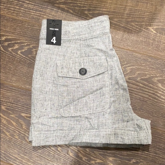 Express High Rise Linen Shorts - Picture 2 of 3